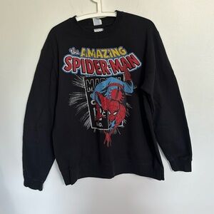 Black Spider-Man crew neck